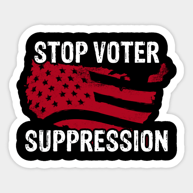 Stop Voter Suppression Sticker by Mooxy